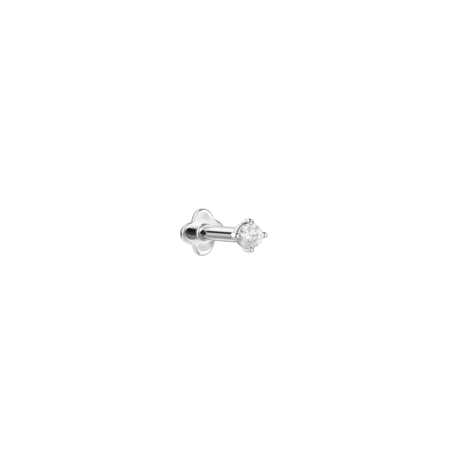 Classic CZ Labret Piercing – Single Stud